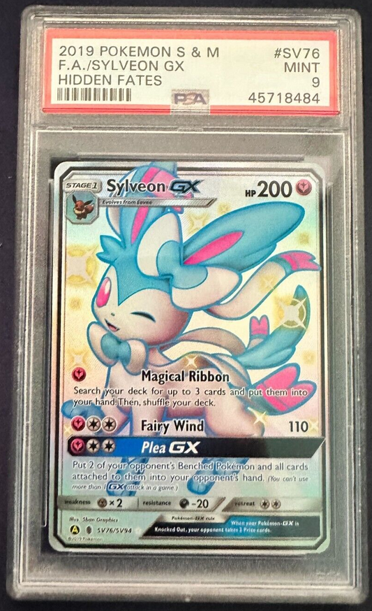 PSA 9 Sylveon GX #SV76 - Hidden Fates Shiny Vault