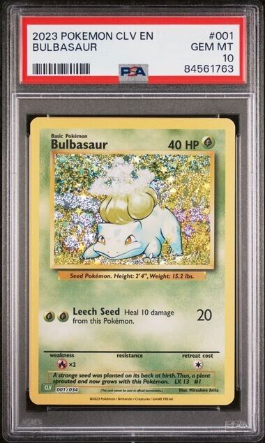 PSA 10 Bulbasaur #001 - English TCG Classic Collection