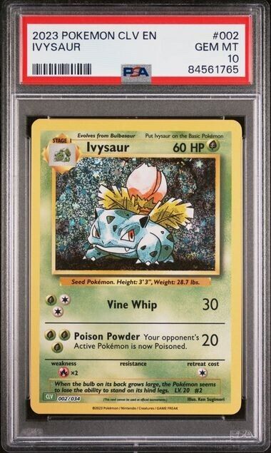 PSA 10 Ivysaur #002 - English TCG Classic Collection