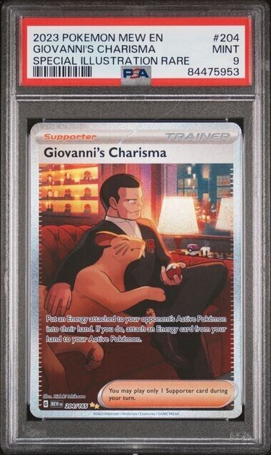 PSA 9 Giovanni's Charisma #204 - Pokemon 151