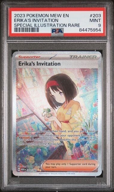 PSA 9 Erika's Invitation #203 - Pokemon 151